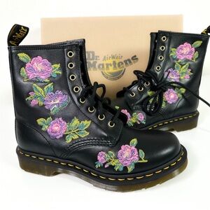 NEW Dr. Martens 1460 Vonda II Flower Embroidered Boots